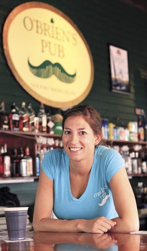 Nobody has ever reported seeing Brooke Lombard in a bad mood behind the bar at O’Brien’s Pub.