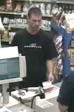 Still photo from surveillance video of the male suspect