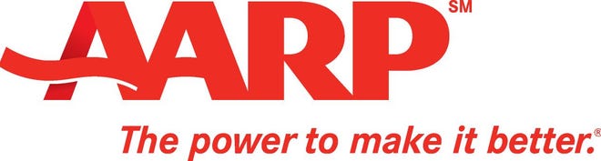 The logo for the AARP.