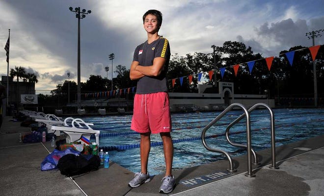 Bruce.Lipsky@jacksonville.com Joseph Schooling, 17, a sophomore at The Bolles School, will be swimming in the 2012 Summer Olympics for Singapore.