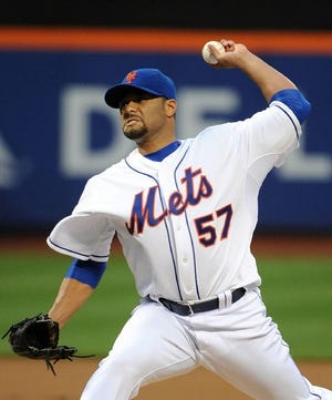 The New York Mets placed starting pitcher Johan Santana on the 15-day disabled list with a sprained right ankle.