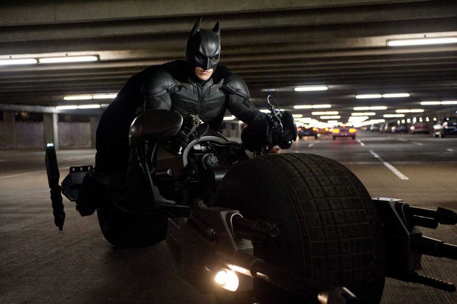 Christian Bale stars as Batman in a scene from the action thriller "The Dark Knight Rises."