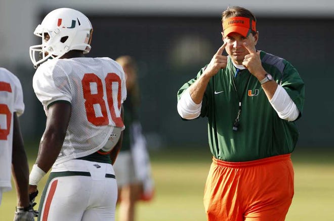 Lynne Sladky Associated Press Miami coach Al Golden, preparing for his second season with the Hurricanes, had little to say about an online report that alleged recruiting violations at the school.