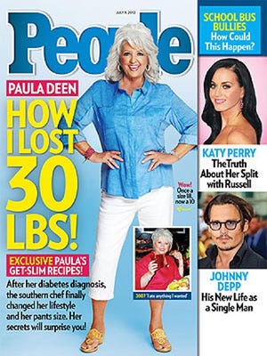 Paula Deen recently appeared on the cover of People magazine to show off her new size-10 figure. Deen is now the world's 4th highest-earning chef, Forbes magazine reports. (Photo provided)