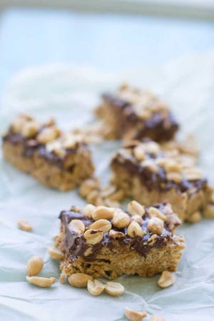 This after school snack features Peanut Butter S'Mores Bars. (AP Photo/Matthew Mead)