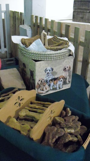 Homemade dog biscuits on sale at JULU at the MArshfield Farmers Market