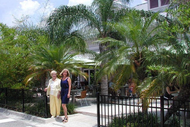 Jeanette Smith, left, a member of the St. Augustine Beach Tree Board and Beautification Advisory Committee, is shown with Rita Kenyon, co-owner of The Groove Restaurant and Bar, 134 SeaGrove Main Street. The Groove was the recipient of a beautification award for landscaping in the Commercial category. Photos by FRED WHITLEY, fred.whitley@staugustine.com