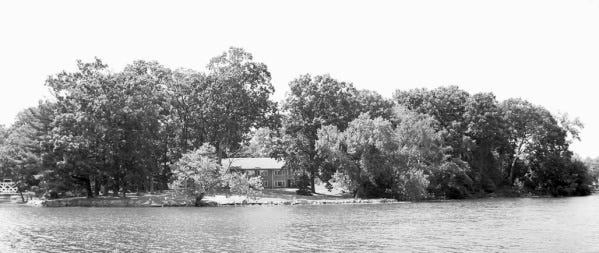 The 3.6-acre island in Lake Cable in Stark County has only one house and one bridge.