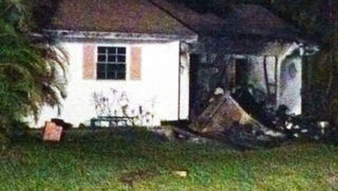 Home at 1034 SE Walters Terrace in Port St. Lucie that was destroyed early Aug. 14 after fire broke out in the garage. (WPTV)
