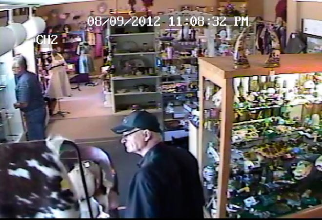 This surveillance image shows a man deputies believe stole $850 worth of gold coins from Veranda Antique Mall near Route Z and Interstate 70. He is described as a white male, possibly in his 70s, 5 feet 10 inches tall to 6 feet tall and weighing about 170 pounds.