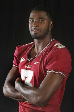 Florida State quarterback EJ Manuel poses for a portrait during the Seminoles' football media day on Sunday, Aug. 12, 2012, in Tallahassee, Fla. (AP Photo/Phil Sears)