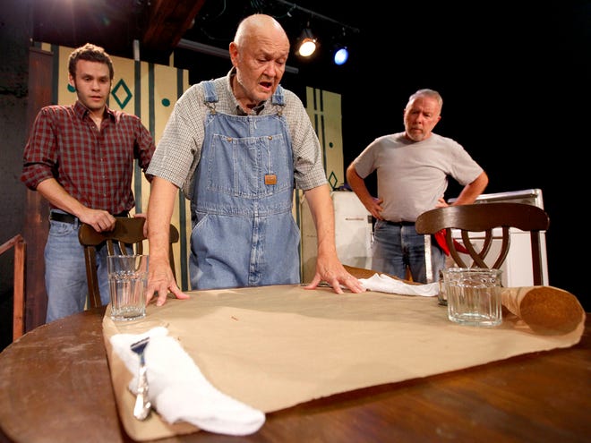 Friday’s event at the Thomas Center will introduce such upcoming plays at the Acrosstown Repertory Theatre as “The Drawer Boy” with, from left, Sam Richardson, Jerry Rose and David Aiken.