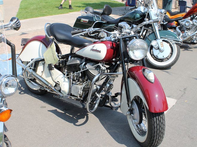 Tony McLain was the winner of the People’s Choice award with this 1948 Indian Chief at the Lock City Motorcycle and Scooter Show, held in downtown Sault Ste. Marie on August 4.