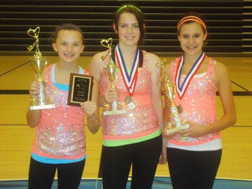 Left to right: Shelby Johnson, Emily Windjue and Caitlin Hoffart.