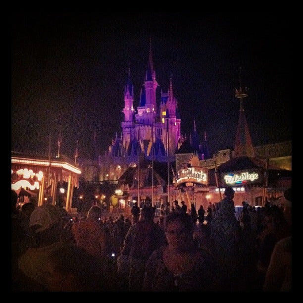 Disney World at night
