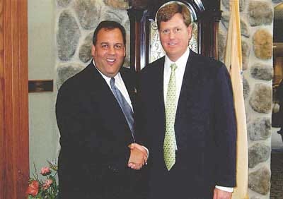 Submitted photo Former Fredon Mayor James McCracken, right, is seen with Gov. Chris Christie. McCracken is the lone Sussex County voting delegate at the Republican National Convention.