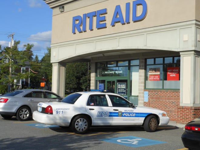 Milford Police on Monday investigated a robbery at the Rite Aid on Medway Road.