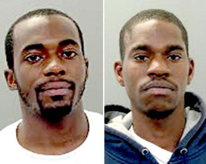Jonathan Lamar Brown (left) and Byron Washington in their Bucks County prison mug shots