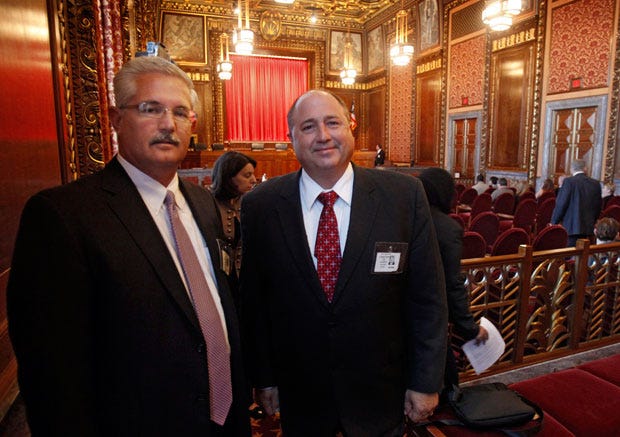 At the Ohio Supreme Court today: Attorney John M. Gonzales, left, and client Christopher T. Cicero