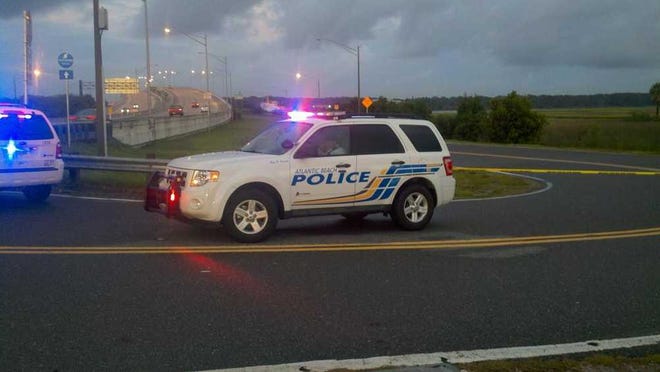 From the scene of a narcotics callout at the Intracoastal bridge that carries Atlantic Boulevard.