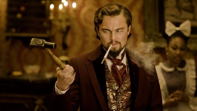 Leonardo DiCaprio takes on a rare villainous role as a brutal plantation owner in ‘Django Unchained.’ Photo Courtesy of Columbia Pictures