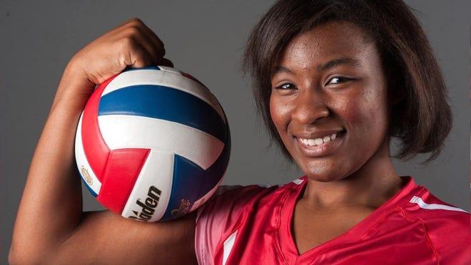 Shauntia Carr plays volleyball at Bowie HIgh School.
