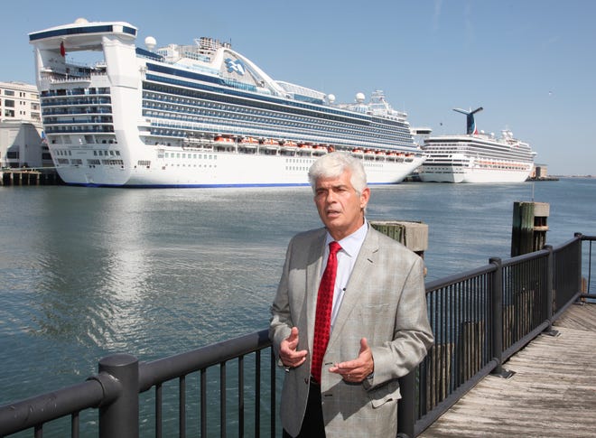 Mike Leone, Massport's Port Director, discusses the banner cruise ship season at Black Falcon Terminal in South Boston.