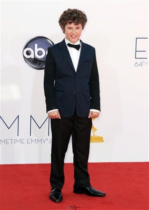 Actor Nolan Gould arrives at the 64th Primetime Emmy Awards at the Nokia Theatre on Sunday, Sept. 23, 2012, in Los Angeles. (Photo by Matt Sayles/Invision/AP)