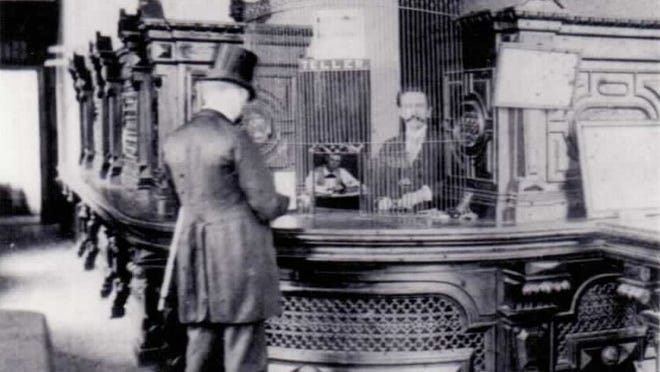 This undated picture of O. Henry shows him at a bank, which is interesting because he had an odd relationship with money during his life.