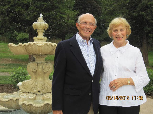 Don and Marilyn Schneider, recently donated a fountain and garden at Canton Garden Center.