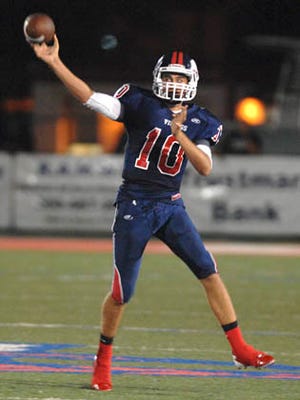 FWB quarterback Blake James passed for 182 yards and three touchdowns in the Vikings' 37-18 win over visiting Rutherford Friday night.