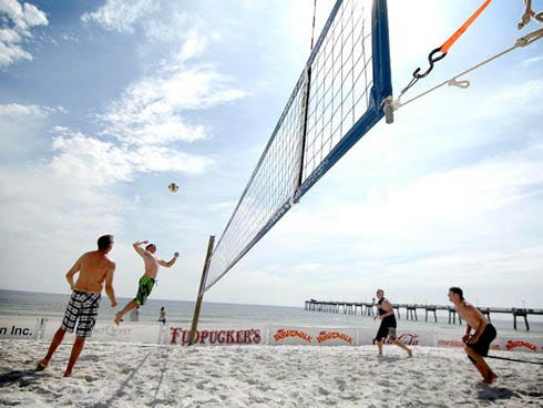 Players compete Wednesday in the Emerald Coast Fall Classic beach volleyball tournament. The tournament continues through Sunday.