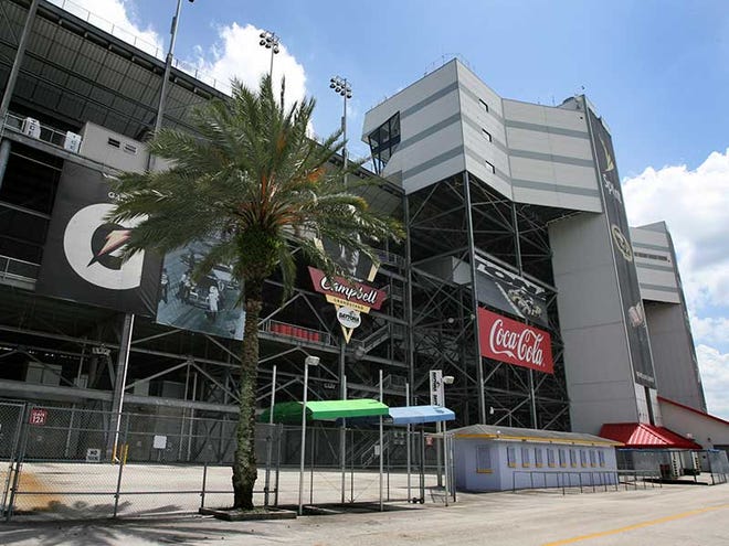 Daytona International Speedway can be seen in this file photo from August, 2012. The Speedway's owner, International Speedway Corporation, reported a $1 million net loss in quarterly earnings.