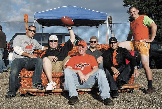 n The original Village Idiots (from left) Mike “Nice Guy” Chatterelli, Adam “Big Cunn” Cunningham, Jason “Opie” Brand, Josh “Beerwell” Burwell, Chris Chatterelli and Tate “McNasty” McNutt reunited in 2010 for the group’s 10-year anniversary.