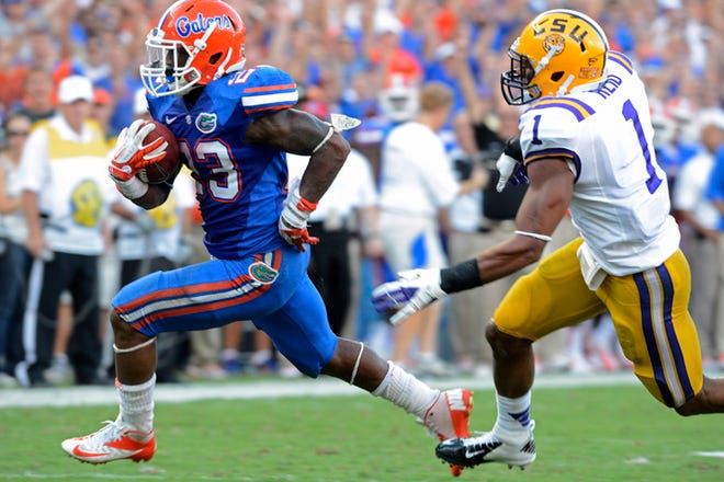 Mike Gillislee ran for a career-high 146 yards and two touchdowns in Florida's win over LSU.