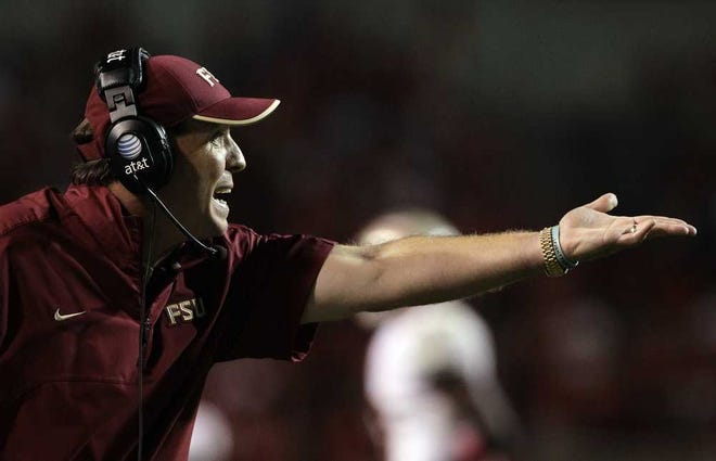 Gerry Broome Associated Press Florida State coach Jimbo Fisher gestures during the second half against North Carolina State in Raleigh, N.C., Saturday.