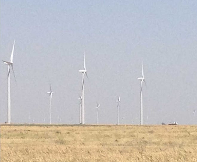 Westar Energy is expanding its wind power operations in Kansas, adding two wind farms to existing facilities such as this one east of Russell.
