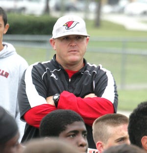 Jacksonville coach Beau Williams keeps a close eye on his team during practice this week.