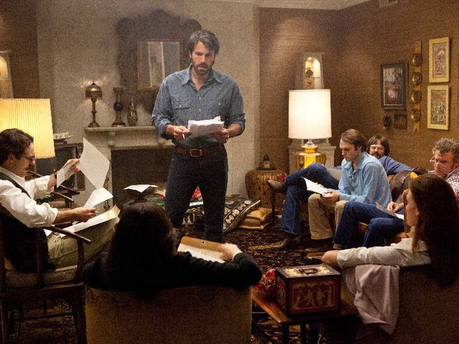 Ben Affleck as Tony Mendez, center, in "Argo, " a rescue thriller about the 1979 Iranian hostage crisis.