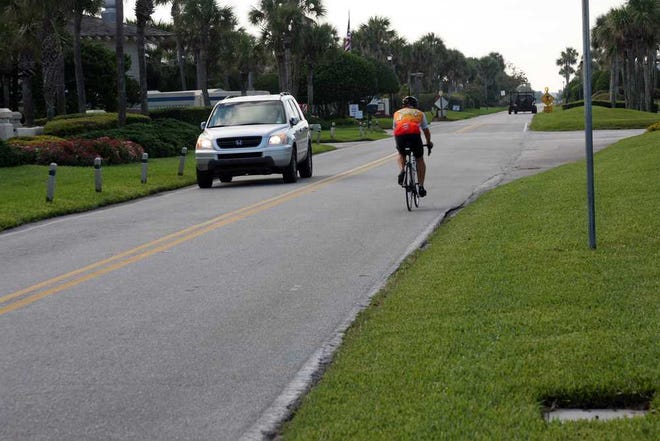 Photos by Maggie.FitzRoy@jacksonville.com A group is raising money to build a sidewalk along the west side of a section of Ponte Vedra Boulevard in an area south of Corona Road.