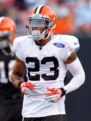 Cleveland Browns defensive back Joe Haden was happy to be on the field and not talking about issues off it.