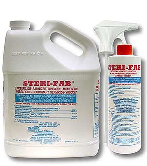 ILL THE GERMS - Steri-Fab® is a viricide, bactericide, fungicide, insecticide, germicide and disinfectant in one. It's safe for all surfaces.