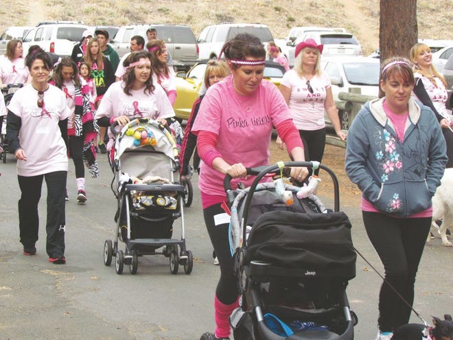A total of 106 citizens participated in the sixth annual Yreka Breast Cancer Walk on Saturday. The event raised $4,409 for the Fairchild Medical Center's Breast Cancer Ultrasound Fund.