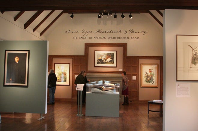 At Mass. Audubon Visual Arts Center in Canton, an exhibit about birds nests and eggs and the rare book that inspired the exhibit opened Sunday, Sept. 30, 2012.