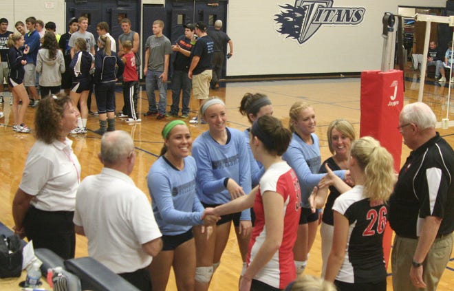 Monmouth-Roseville's volleyball team put up a fight in a loss to Orion on Senior Night.
