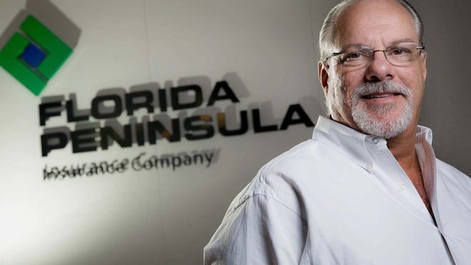 Florida Peninsula Insurance Company CEO Roger Desjadon at the company’s offices in Boca Raton.