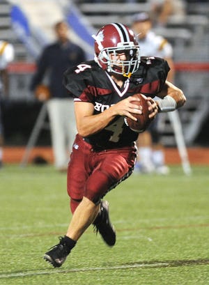 Brockton quarterback Austin Roberts returned from an injury to score three touchdowns on Friday.