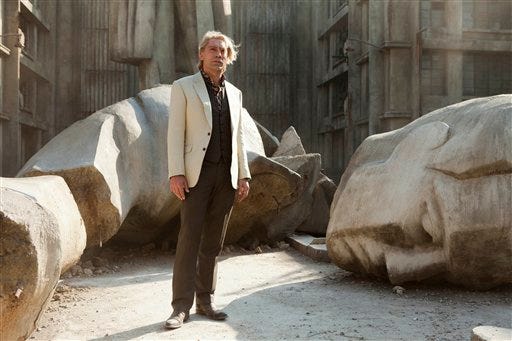 This film image released by Sony Pictures shows Javier Bardem in a scene from the film "Skyfall." Bardem portrays, Raoul Silva, one of the finest arch-enemies in the 50-year history of Bond films. (AP Photo/Sony Pictures, Francois Duhamel)