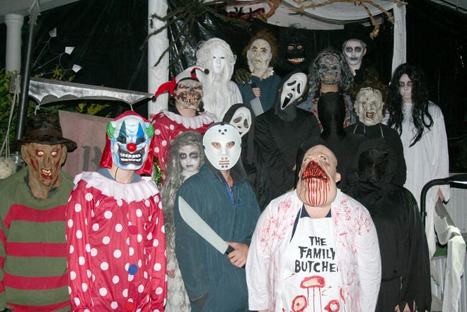 Terror on Bridge Street volunteers show off their scary Halloween costumes during last year's attraction times. This year, Terror on Bridge Street will be open from 7 to 11 p.m. Friday and Saturday. Admission is $8 per person. Cider and donuts also will be available for a low price.