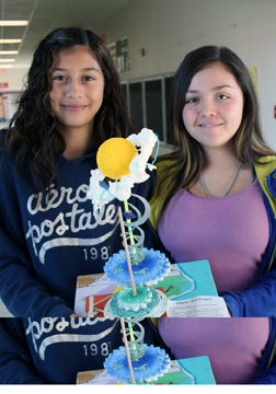 Pictured are Diane Delcid and Tatiana Garcia from Tucker Creek Middle School.